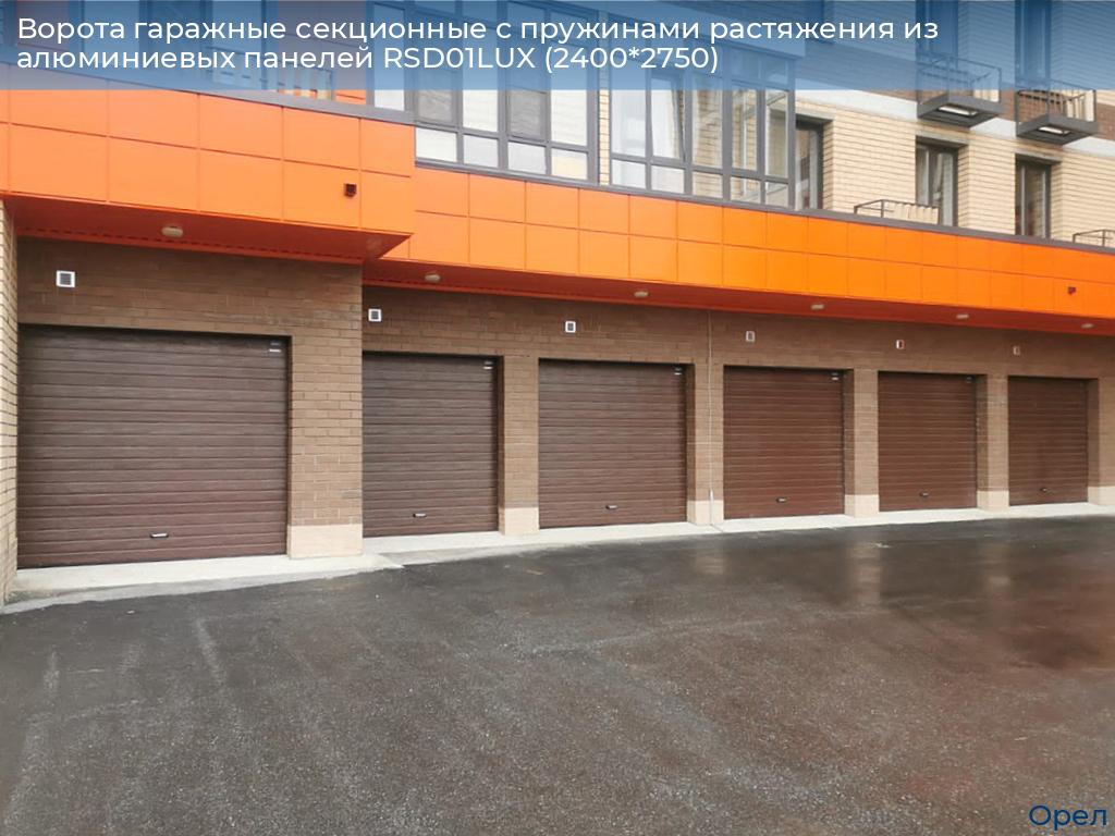 Ворота гаражные секционные с пружинами растяжения из алюминиевых панелей RSD01LUX (2400*2750), orel.doorhan.ru