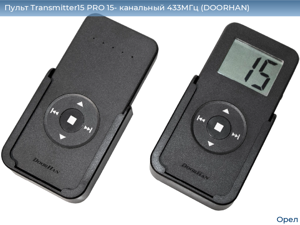 Пульт Transmitter15 PRO 15- канальный 433МГц (DOORHAN), orel.doorhan.ru